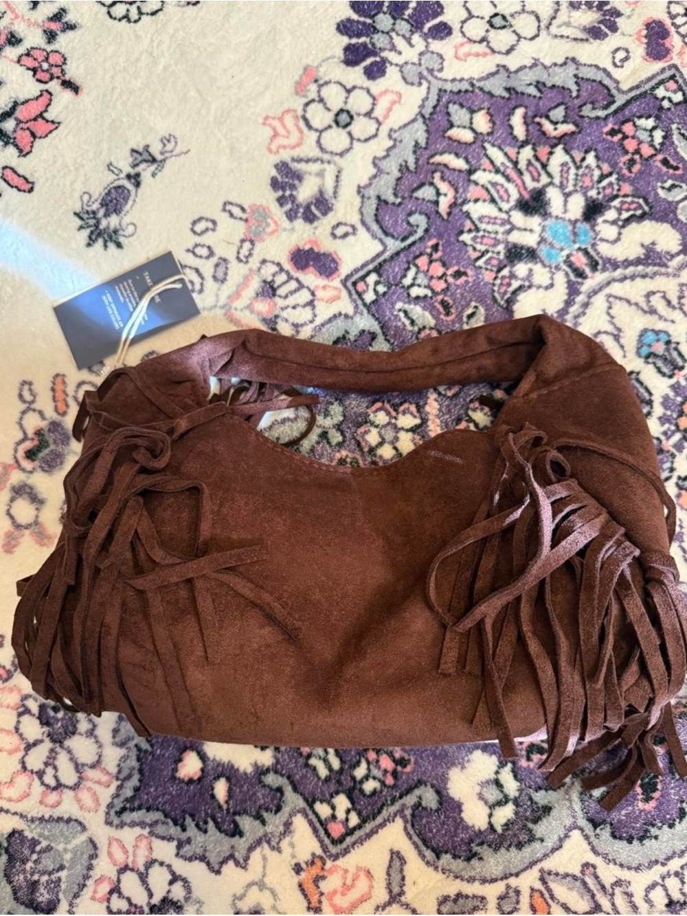 Universal Thread Brown Suede Fringe Shoulder Bag